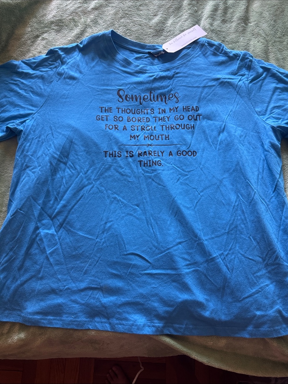NWT Sometimes Graphic Short Sleeve Tee - Blue